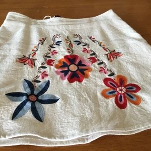 Savage Culture Floral Embroidery a-line skirt